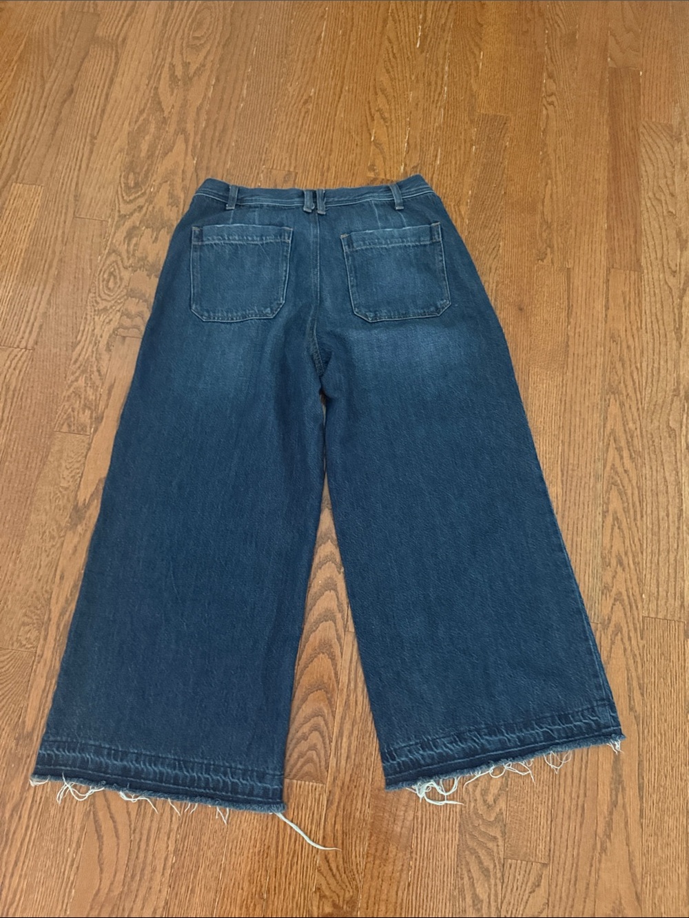 Wide Leg Women’s Jeans - Dark Blue - Picture 2 of 7